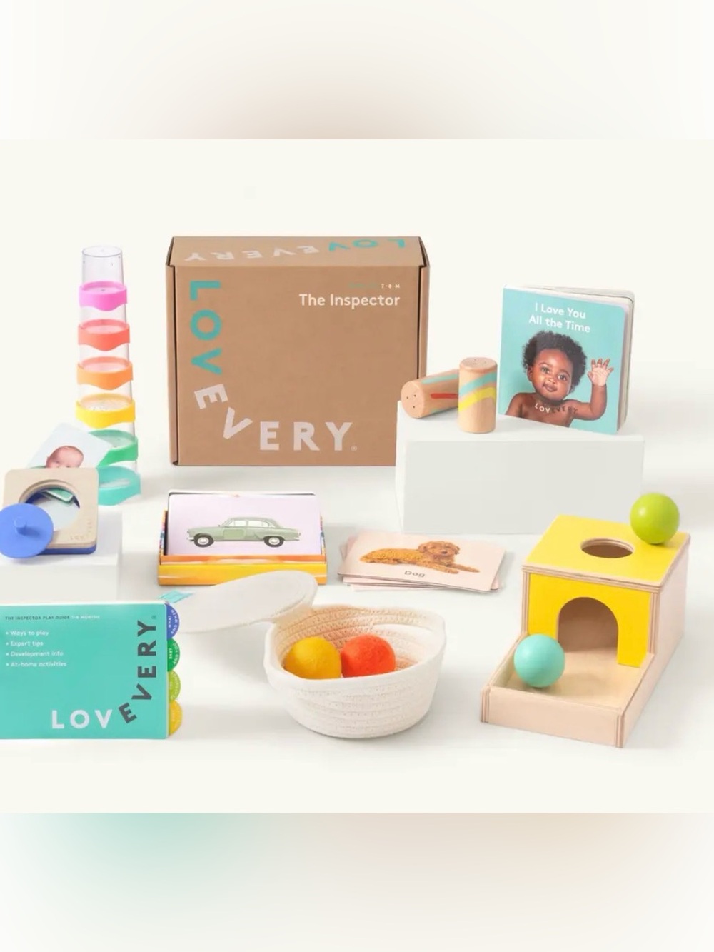 Lovevery 7-8 Month Toys - The Inspector Montessori Play Kit (no book, bonus toy)